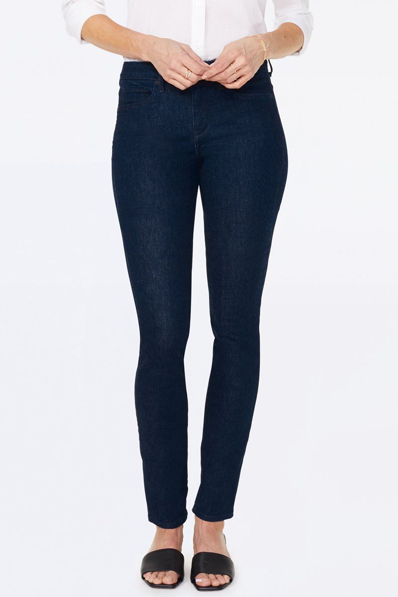 Navy Women's NYDJ Alina Skinny Jeans | NZ 159YSJQGF