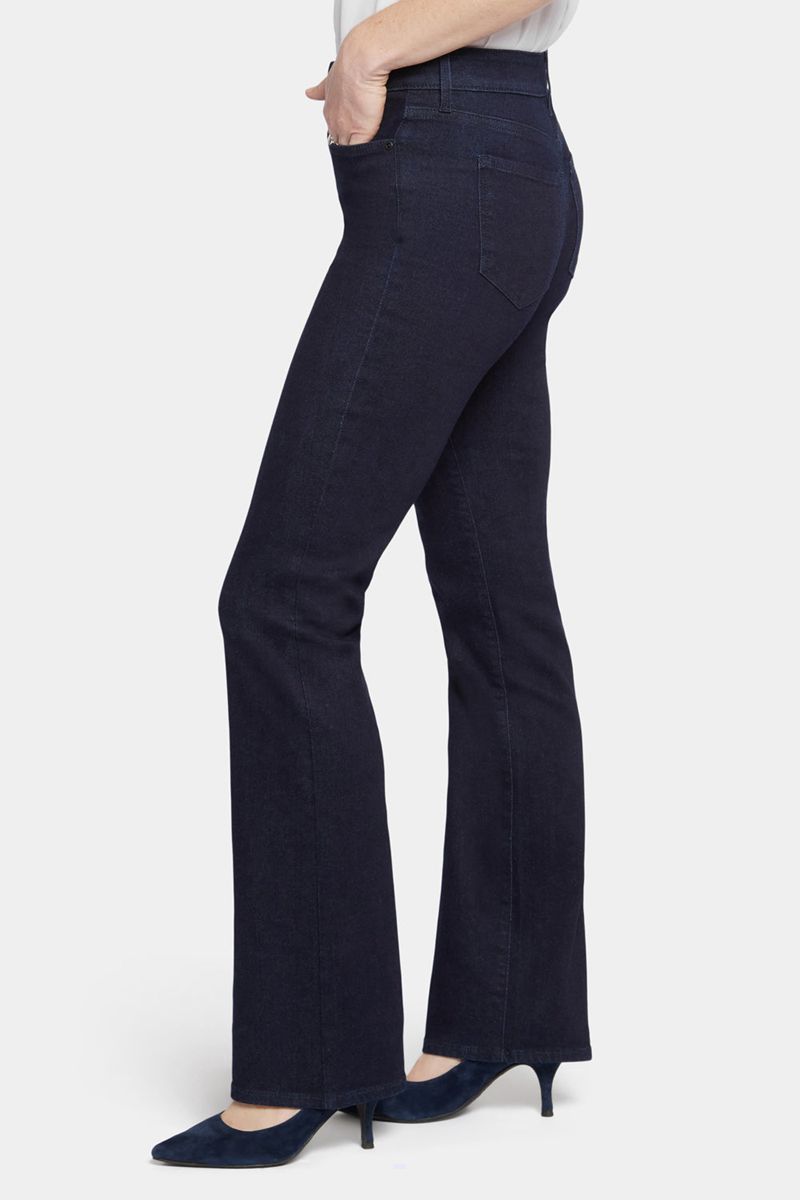 Navy Women's NYDJ Blake Slim Flared Jeans | NZ 357LTUJDC