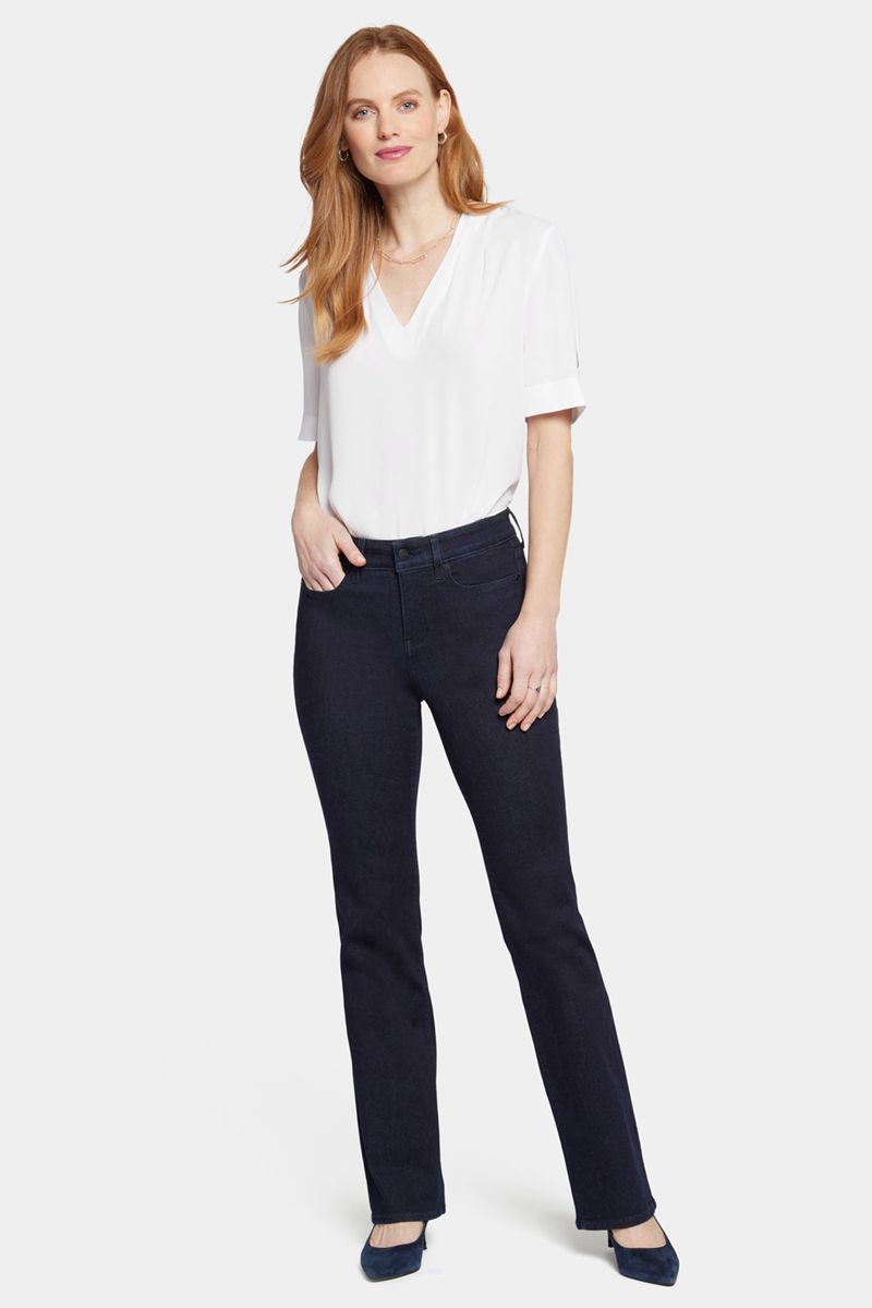 Navy Women's NYDJ Blake Slim Flared Jeans | NZ 357LTUJDC