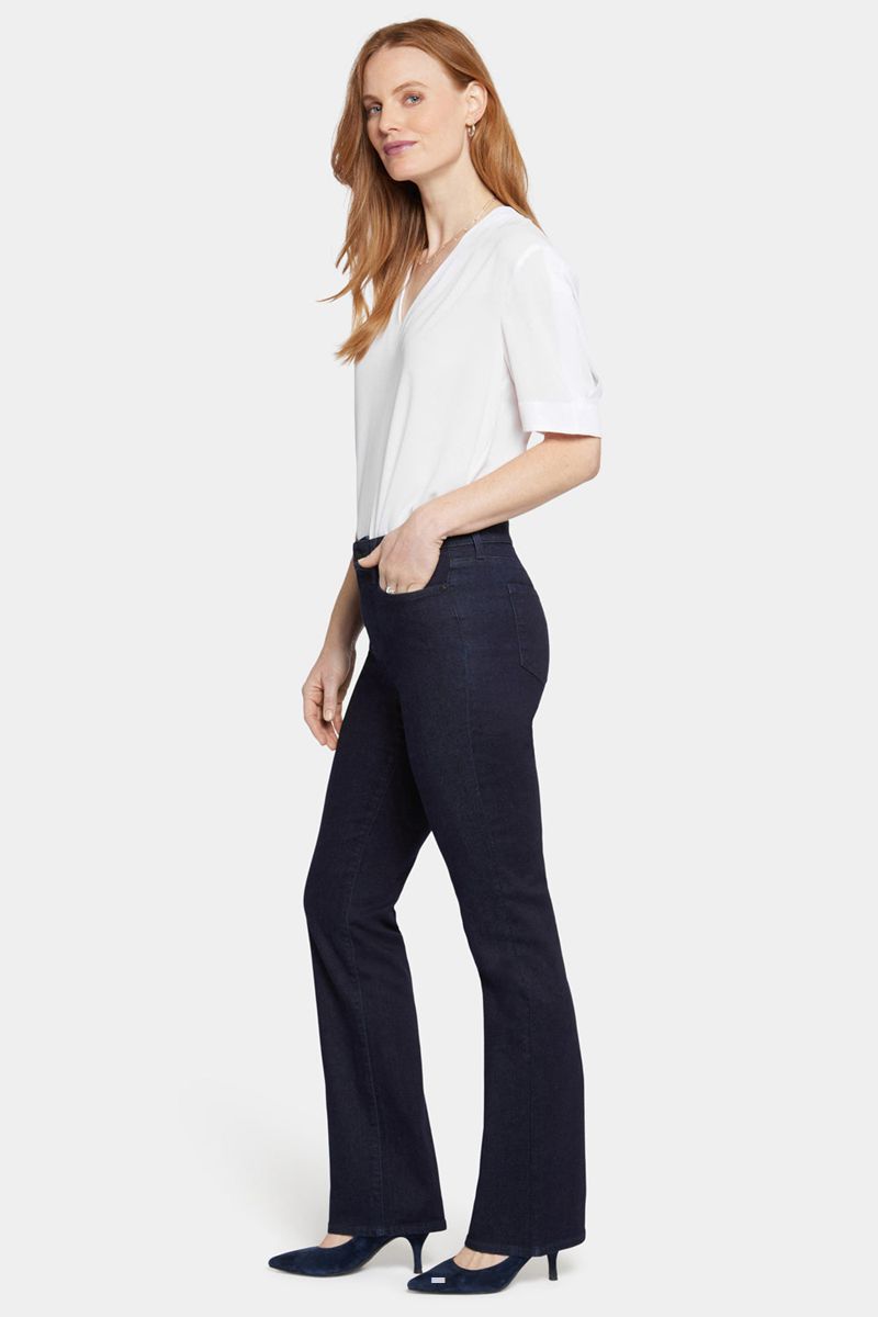 Navy Women's NYDJ Blake Slim Flared Jeans | NZ 357LTUJDC