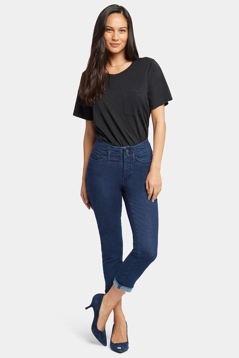 Navy Women's NYDJ Chloe Capri Jeans | NZ 079NHCOSW