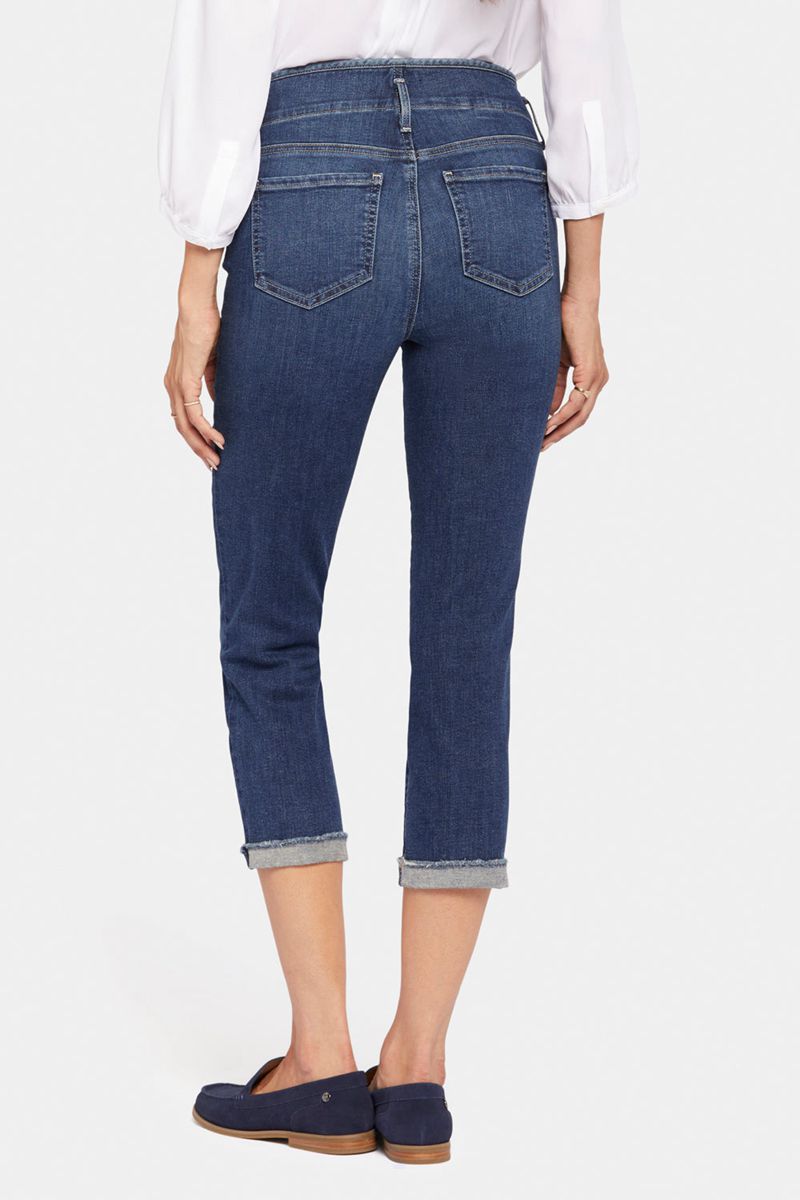 Navy Women's NYDJ Chloe Capri Jeans | NZ 085VTHDZS