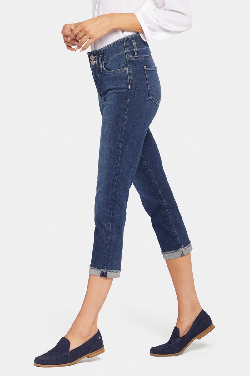 Navy Women's NYDJ Chloe Capri Jeans | NZ 085VTHDZS