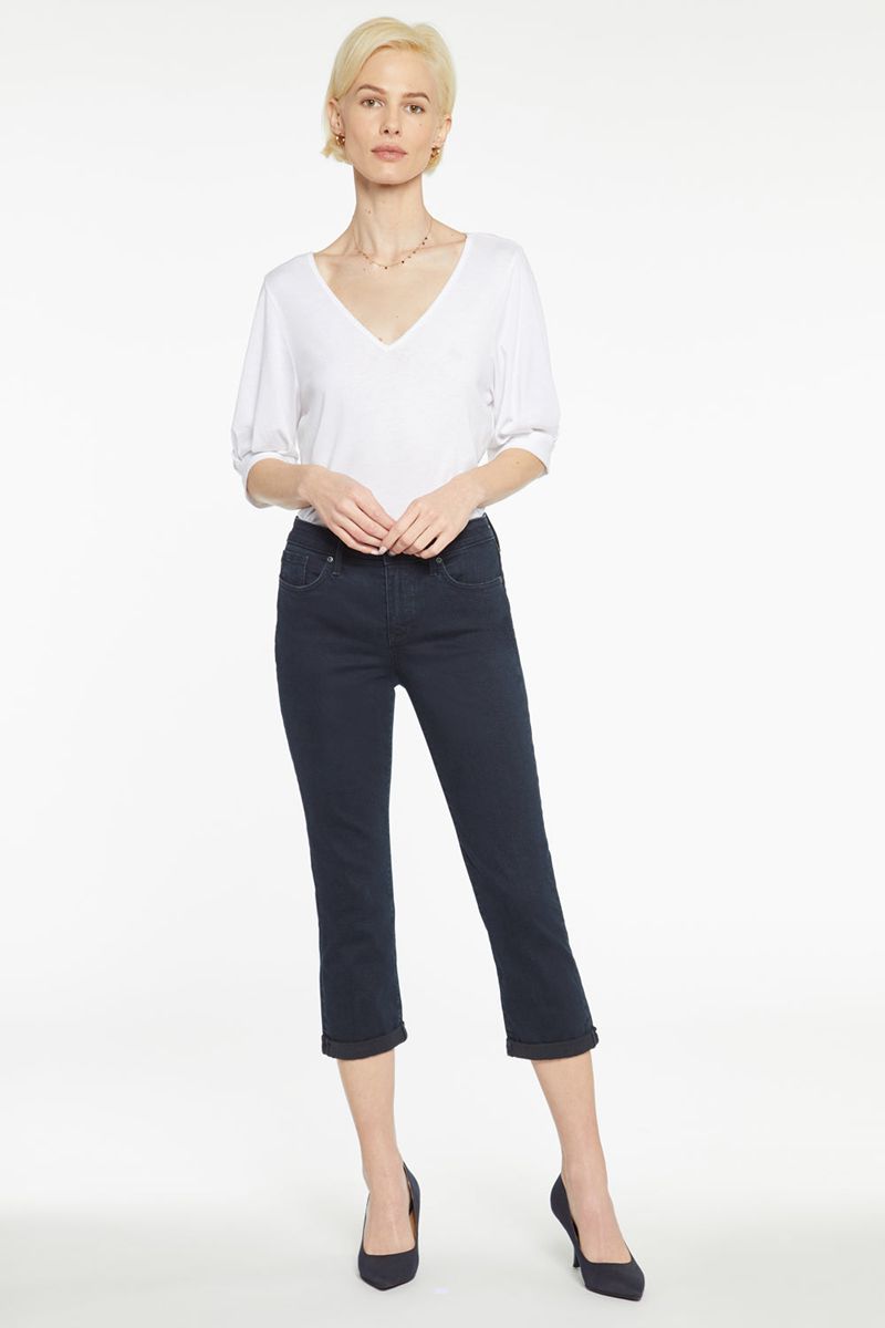 Navy Women's NYDJ Chloe Skinny Capri Jeans | NZ 837ICKODZ