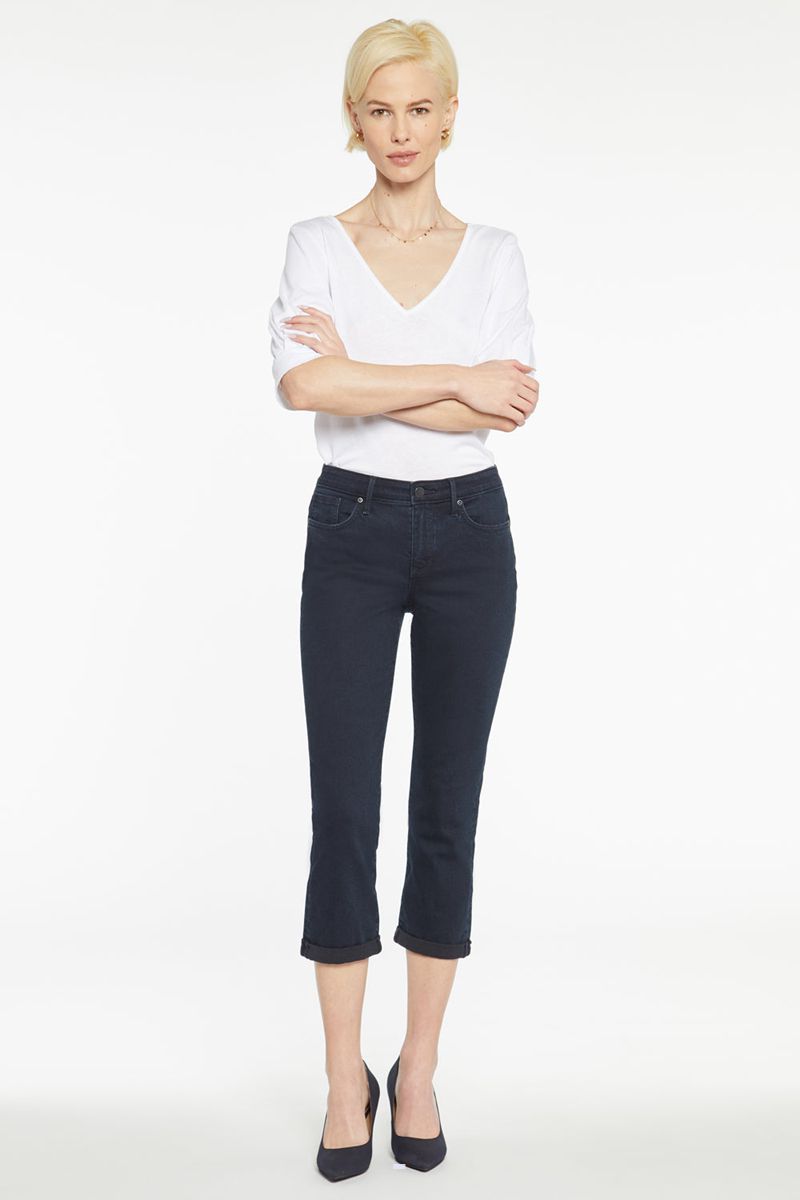 Navy Women's NYDJ Chloe Skinny Capri Jeans | NZ 837ICKODZ