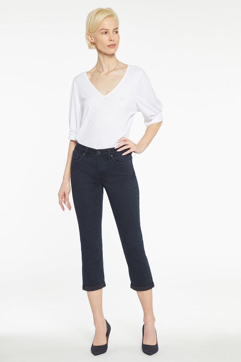 Navy Women's NYDJ Chloe Skinny Capri Jeans | NZ 837ICKODZ