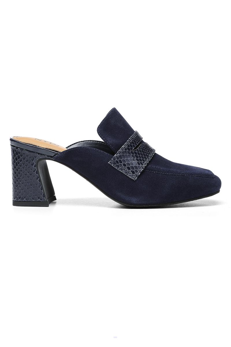 Navy Women's NYDJ Clara Penny Mules | NZ 038ACSROE