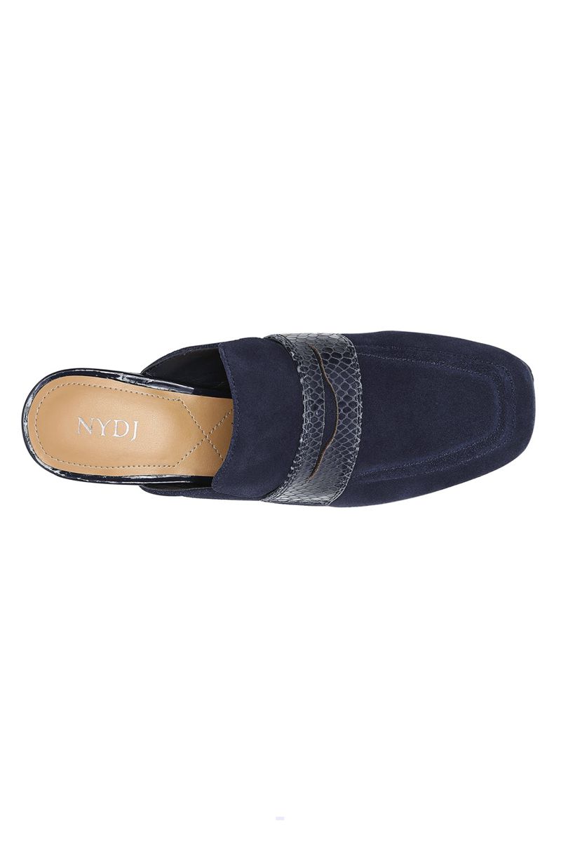 Navy Women's NYDJ Clara Penny Mules | NZ 038ACSROE