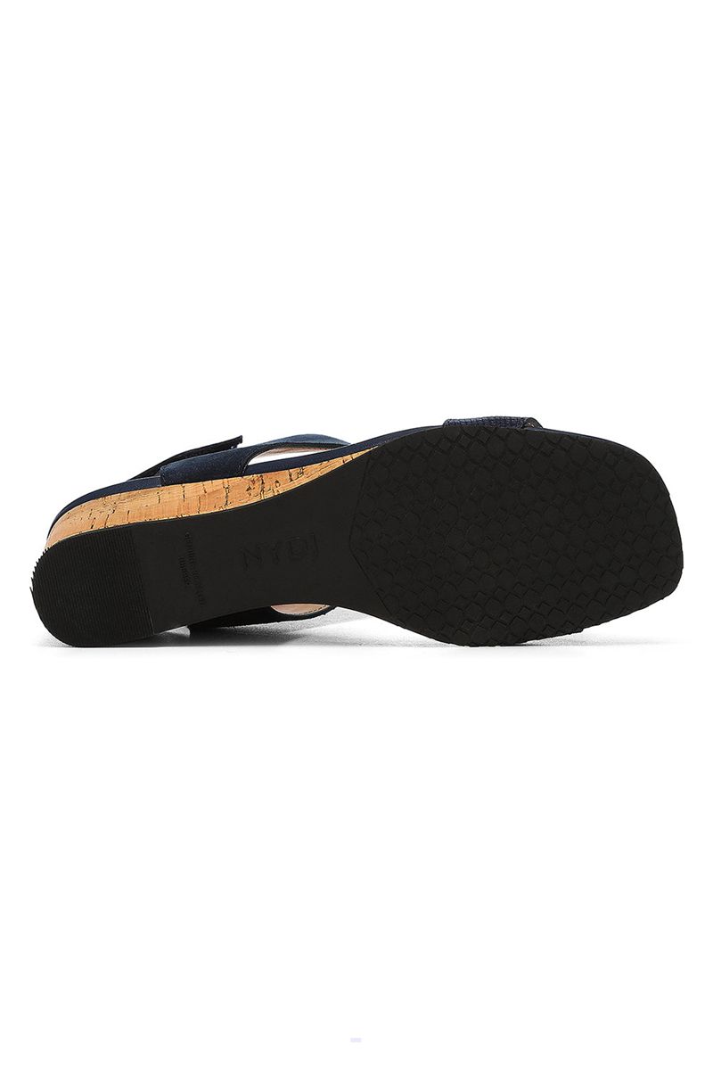 Navy Women's NYDJ Costa Wedge Sandals | NZ 540EZNTVD