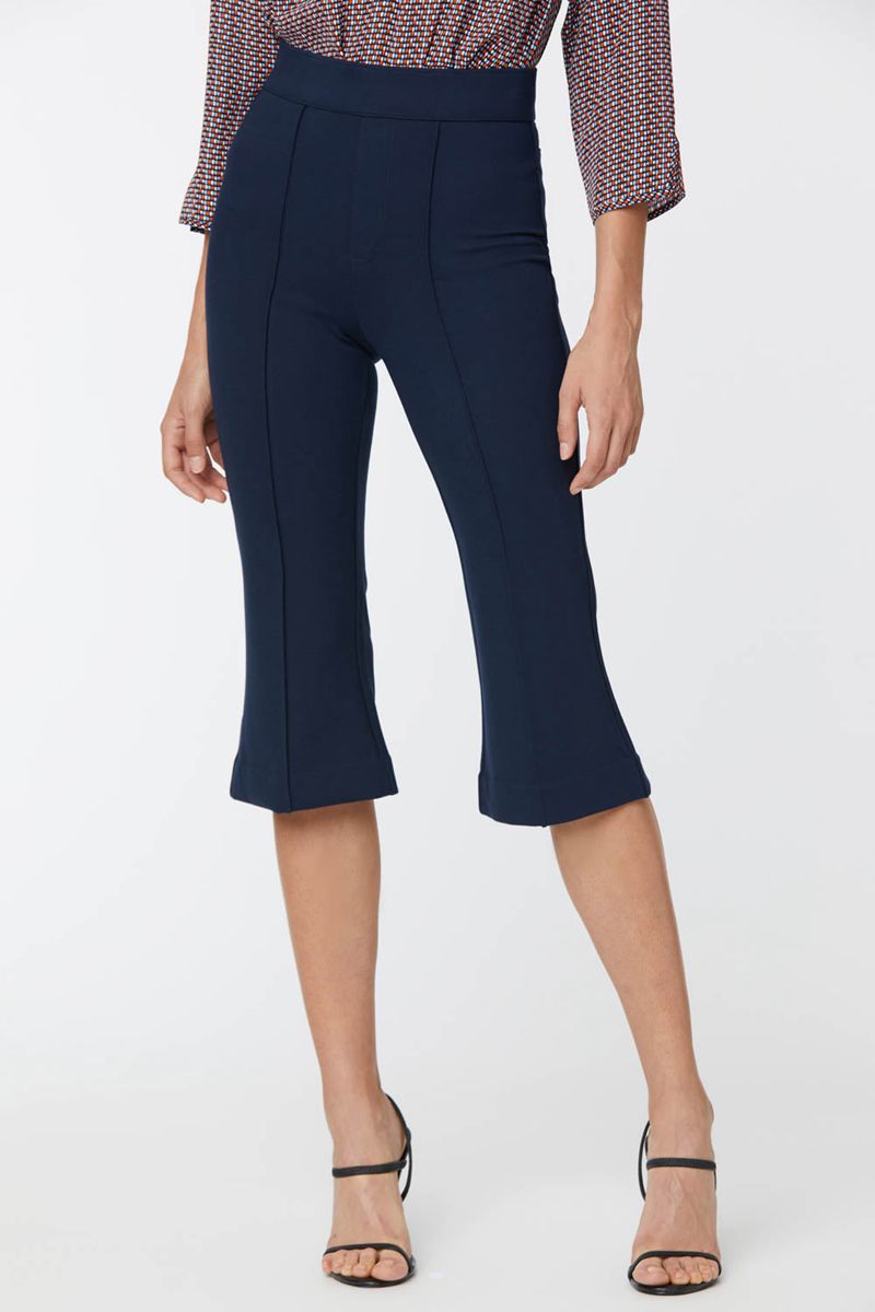 Navy Women's NYDJ Flared Pedal Pusher Pants | NZ 075QYCMWU