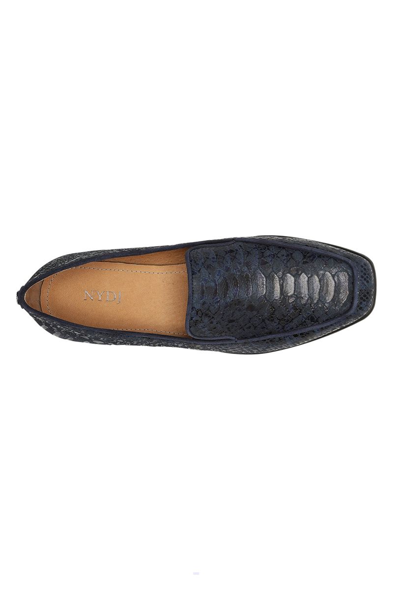 Navy Women's NYDJ Gira Slip-On Loafers | NZ 536TBIHDN