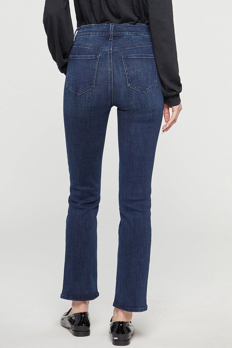 Navy Women's NYDJ High Straight Jeans | NZ 937DJQTSN