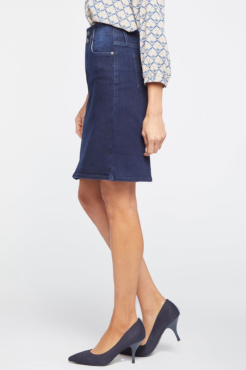 Navy Women's NYDJ High Waist Skirts | NZ 614YSPNEH