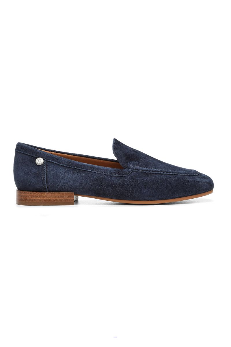 Navy Women's NYDJ Lynn Slip-On Loafers | NZ 698QURPGC