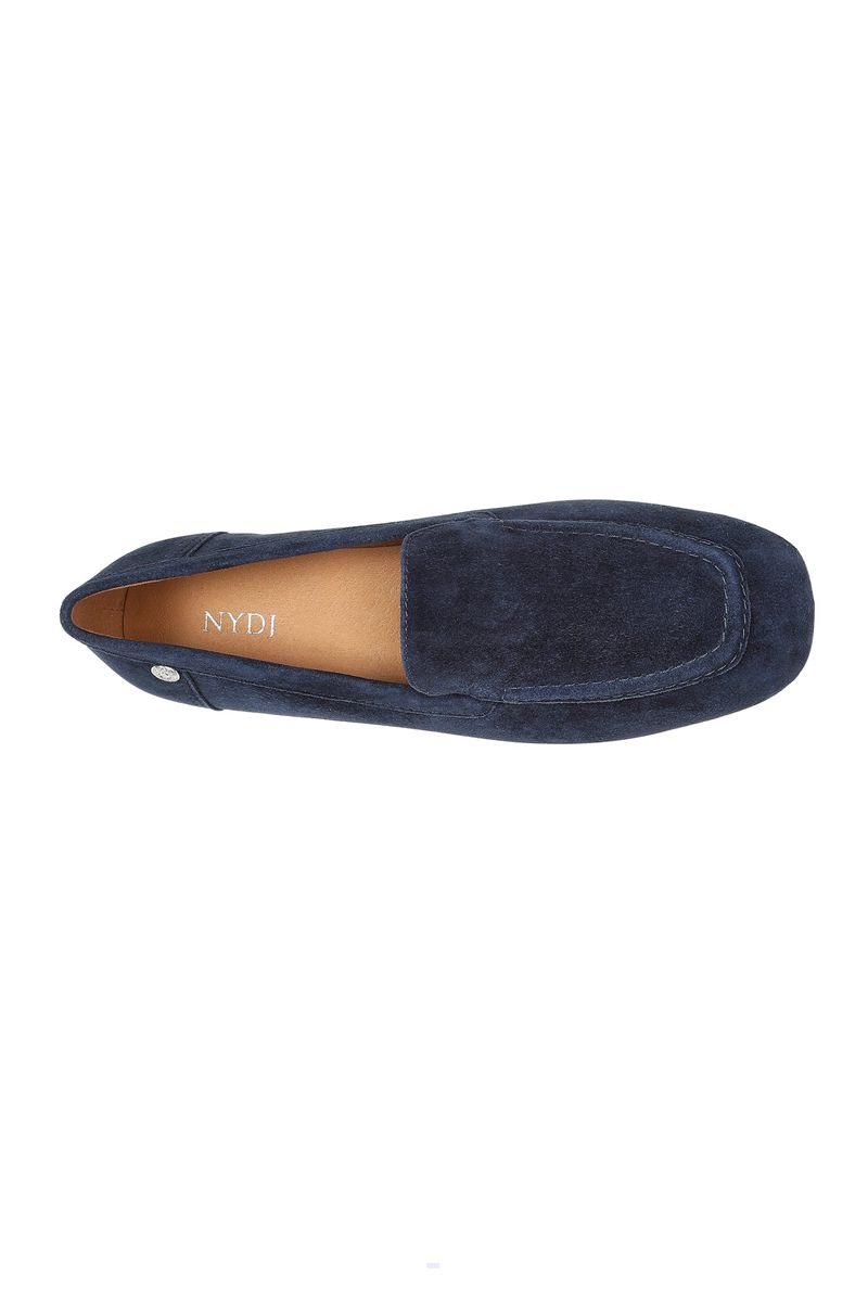 Navy Women's NYDJ Lynn Slip-On Loafers | NZ 698QURPGC