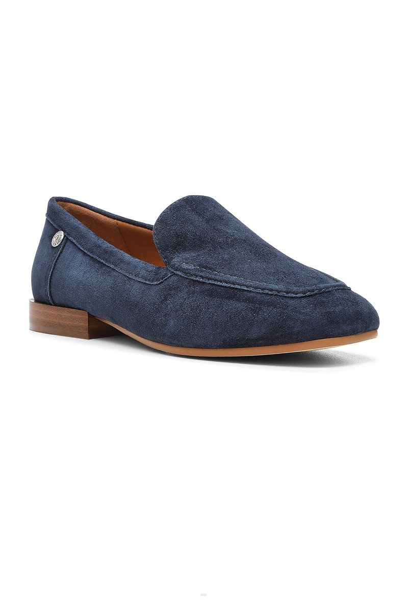 Navy Women\'s NYDJ Lynn Slip-On Loafers | NZ 698QURPGC