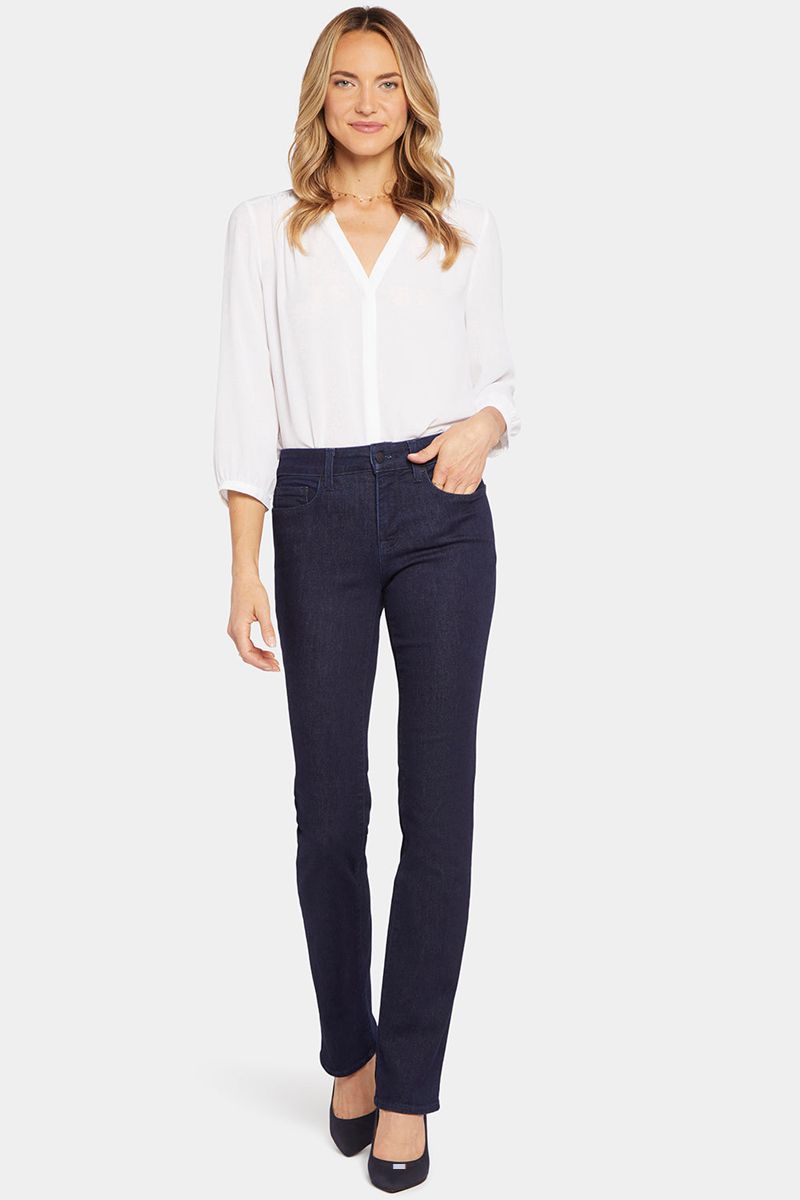 Navy Women's NYDJ Marilyn In Tall Straight Jeans | NZ 426LJETHV