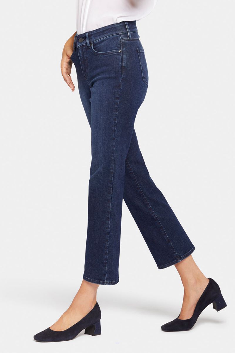 Navy Women's NYDJ Marilyn Straight Ankle Jeans | NZ 863CBJOZY