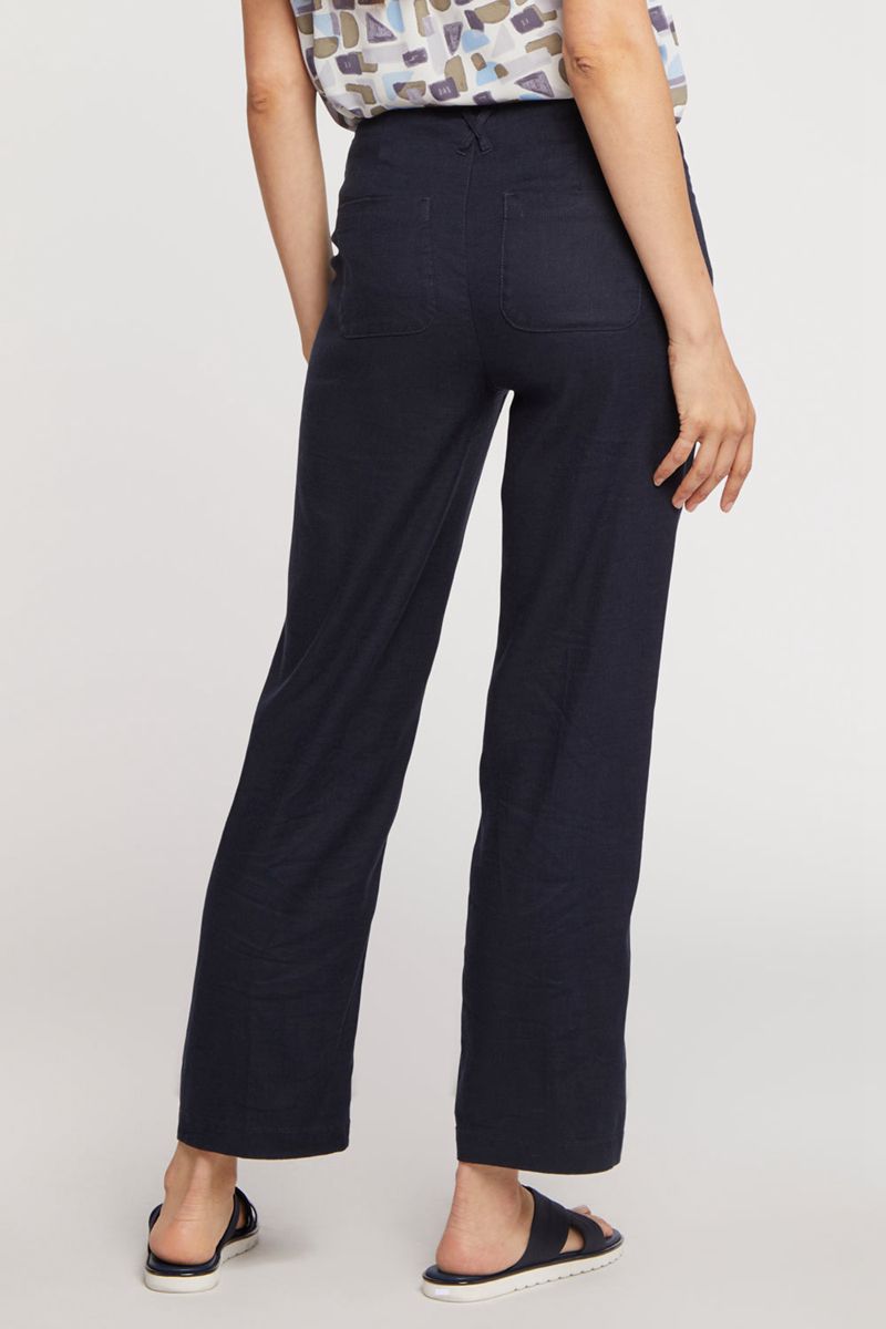 Navy Women's NYDJ Marilyn Straight Ankle Pants | NZ 872COFIJL