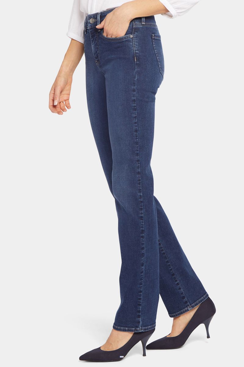 Navy Women's NYDJ Marilyn Straight Jeans | NZ 482ITBQVC