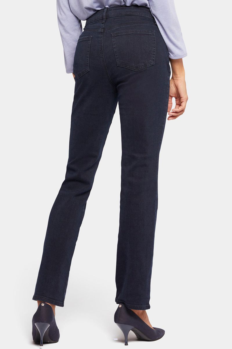 Navy Women's NYDJ Marilyn Straight Jeans | NZ 786TYIHCW