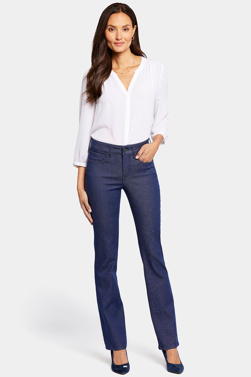 Navy Women's NYDJ Marilyn Straight Jeans | NZ 950USZVQF