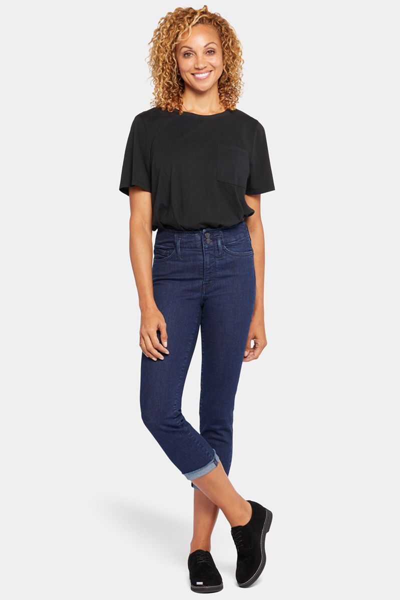 Navy Women's NYDJ Petite Chloe Capri Jeans | NZ 310EANIXL