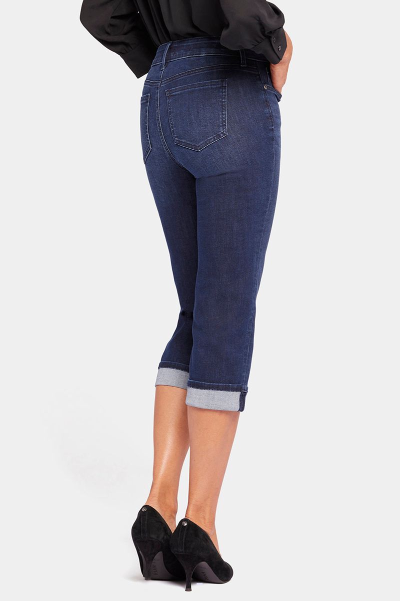 Navy Women's NYDJ Petite Marilyn Straight Crop Jeans | NZ 648JYQMGI