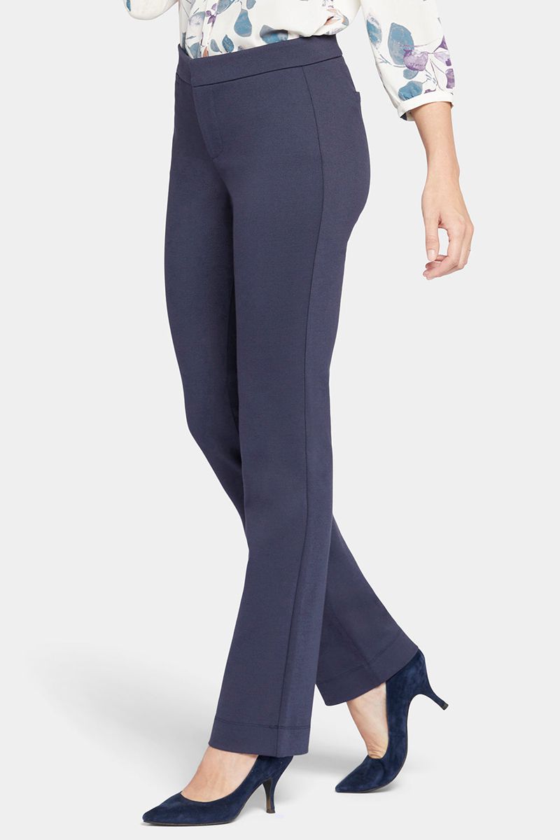 Navy Women's NYDJ Petite Slim Trouser Pants | NZ 613LGYUJT