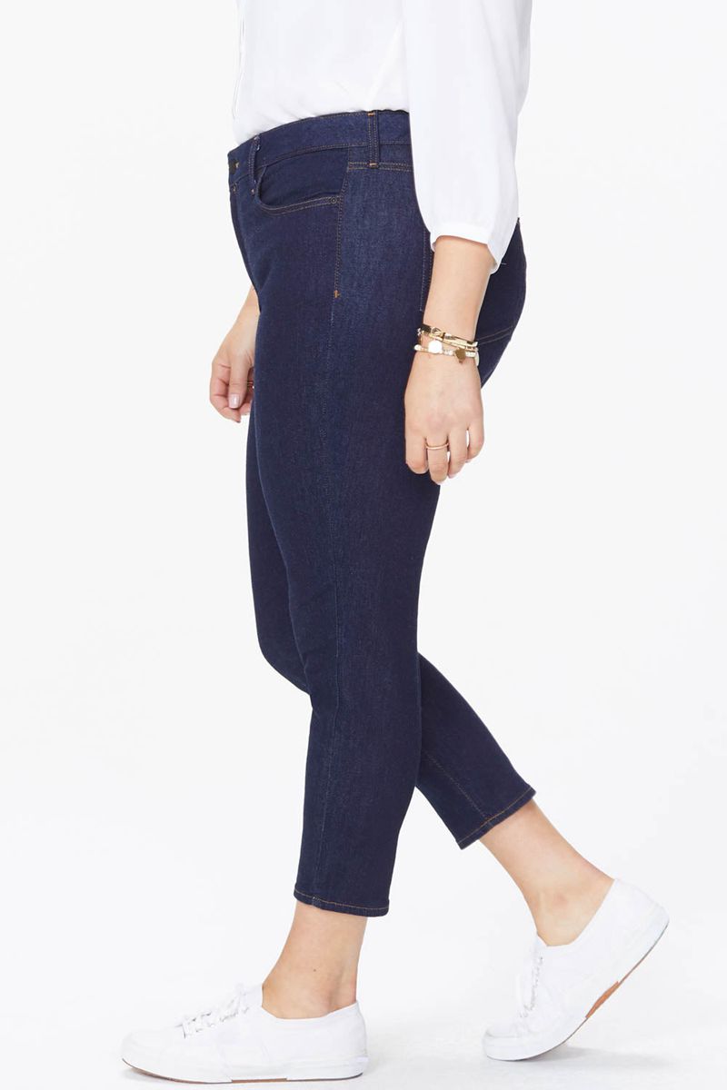 Navy Women's NYDJ Plus Alina Skinny Ankle Jeans | NZ 638WCBZDU