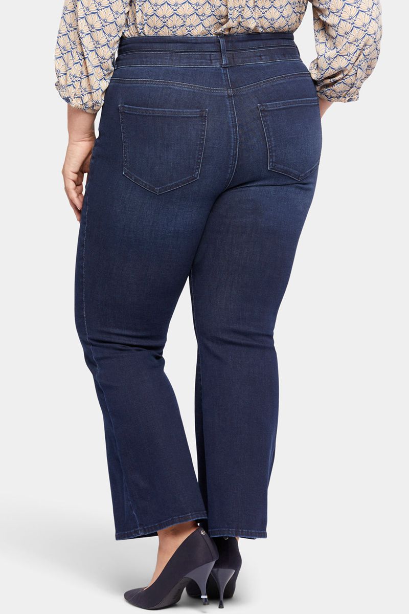 Navy Women's NYDJ Plus Ava Flared Jeans | NZ 860VBIDZK