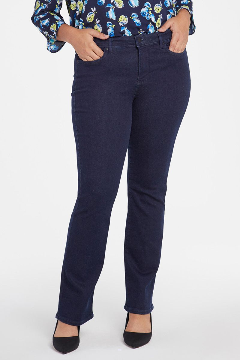 Navy Women's NYDJ Plus Barbara Bootcut Jeans | NZ 618FAMTVL