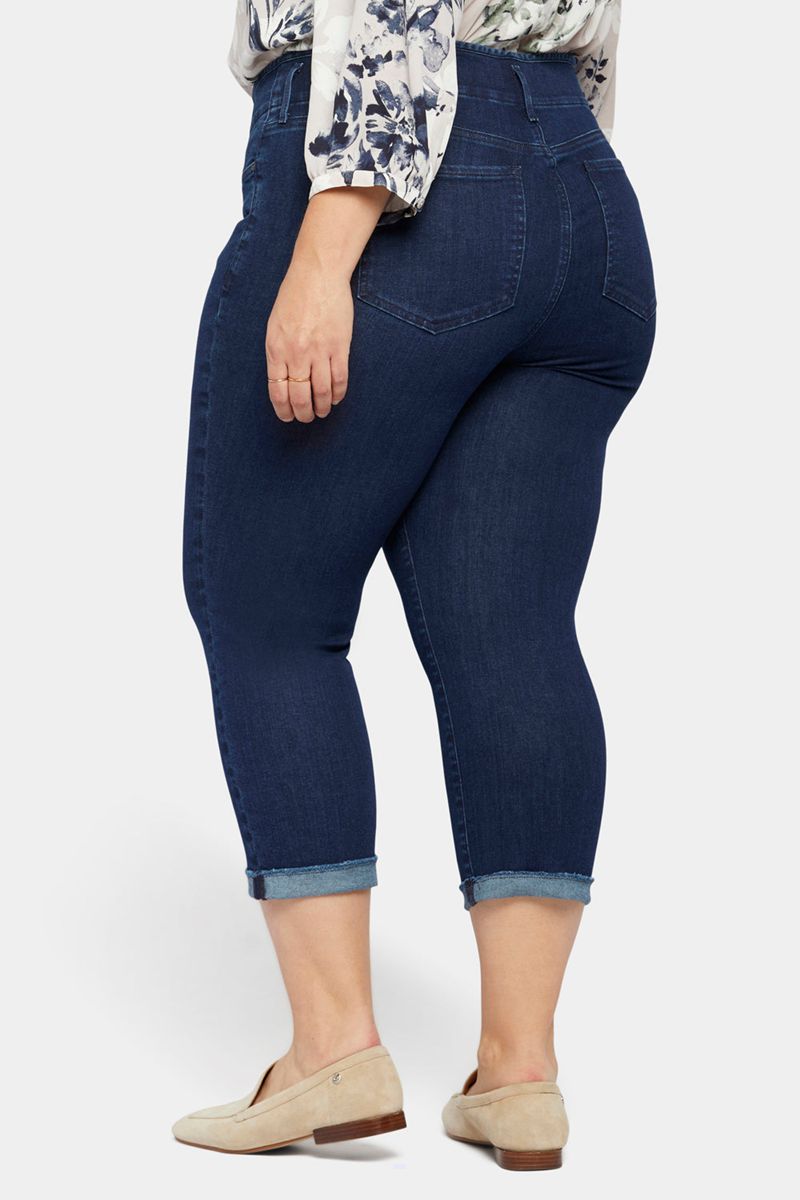 Navy Women's NYDJ Plus Chloe Capri Jeans | NZ 931FOKNJL