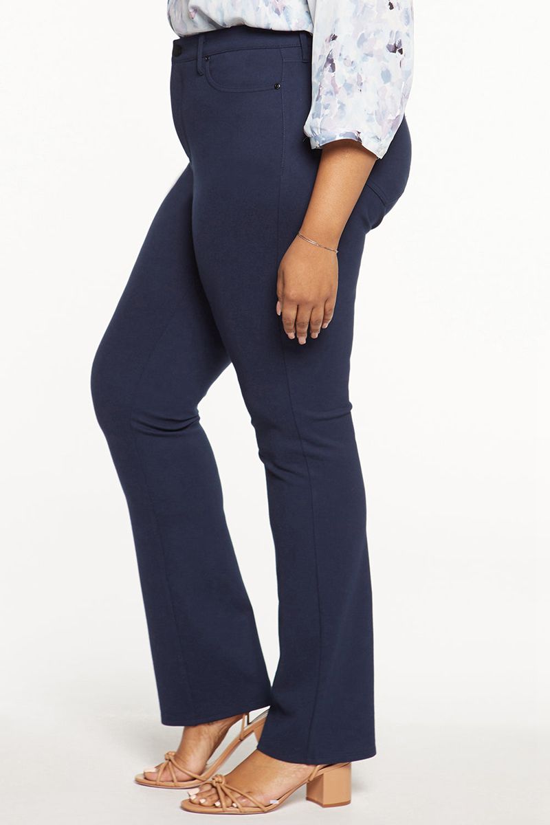 Navy Women's NYDJ Plus Marilyn Straight Pants | NZ 580LNQZIH