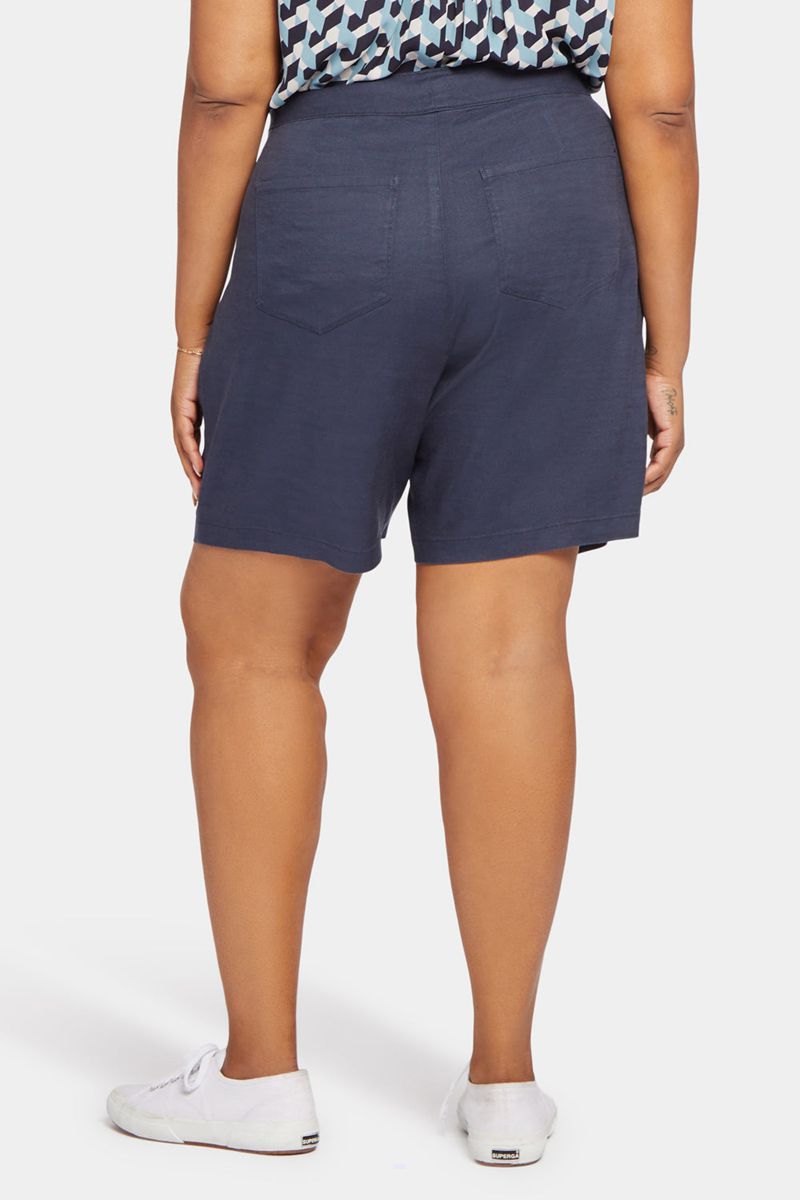 Navy Women's NYDJ Plus Modern Bermuda Shorts | NZ 314BDQJYH