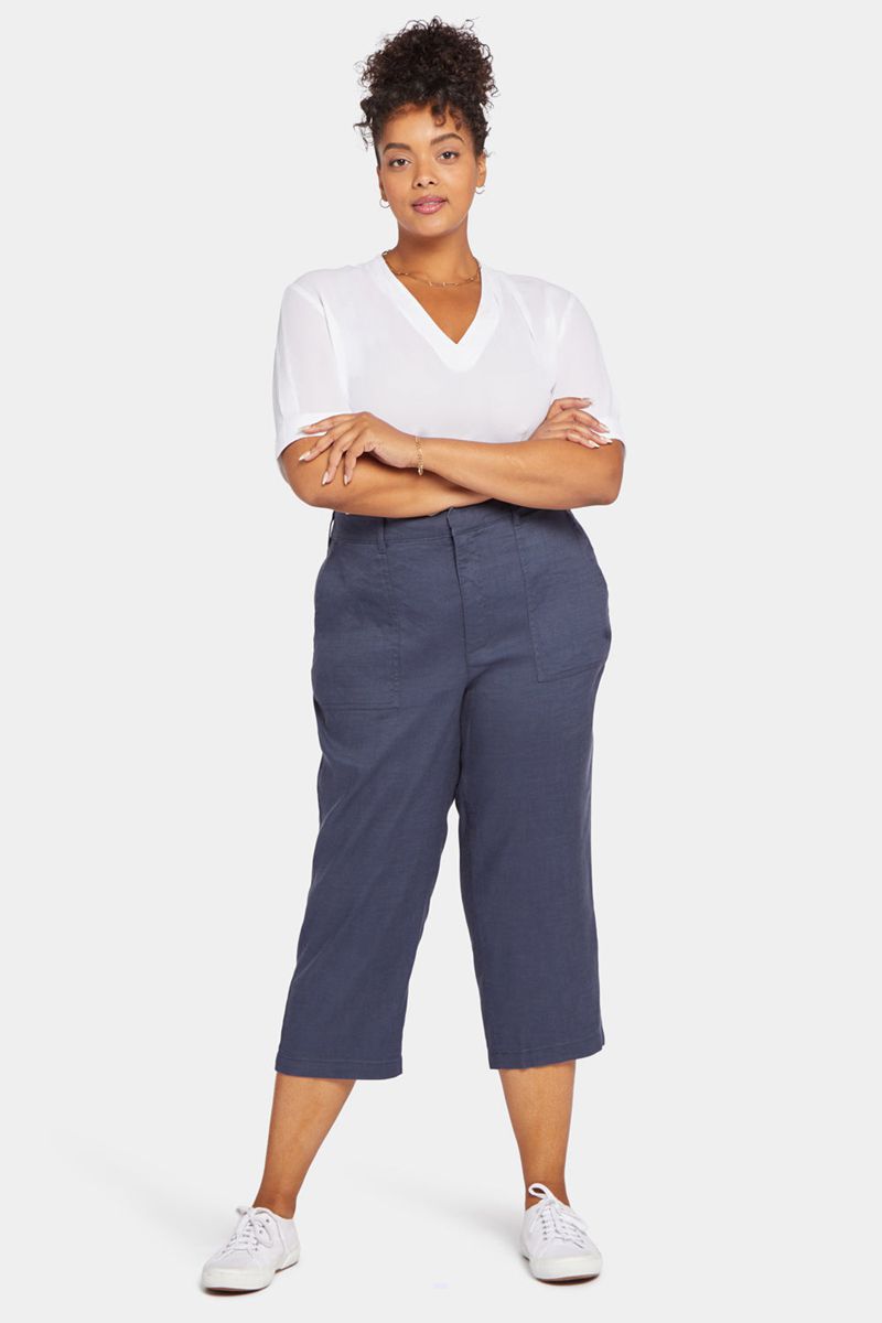 Navy Women's NYDJ Plus Utility Pants | NZ 170SVTPLK