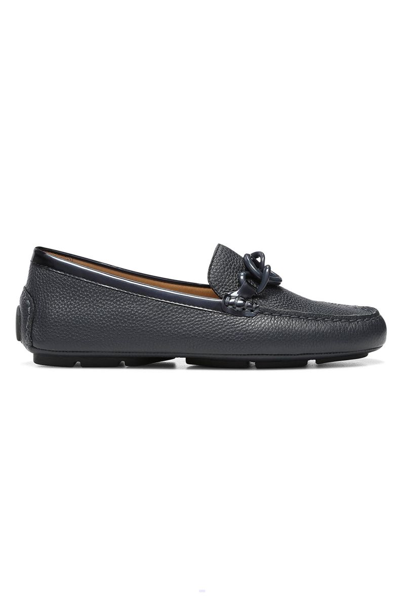 Navy Women's NYDJ Pose Slip-On Loafers | NZ 289DAKLFV