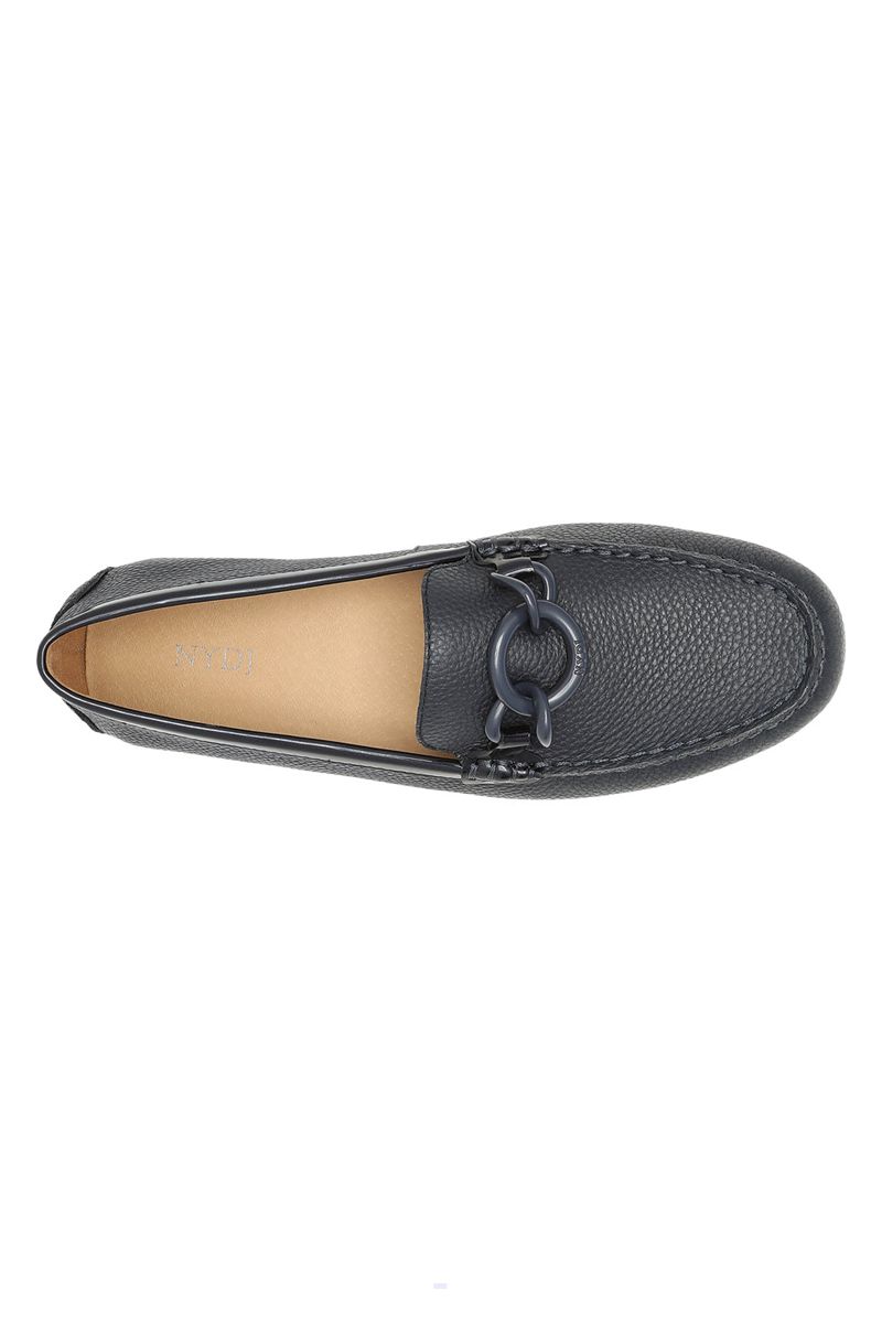 Navy Women's NYDJ Pose Slip-On Loafers | NZ 289DAKLFV