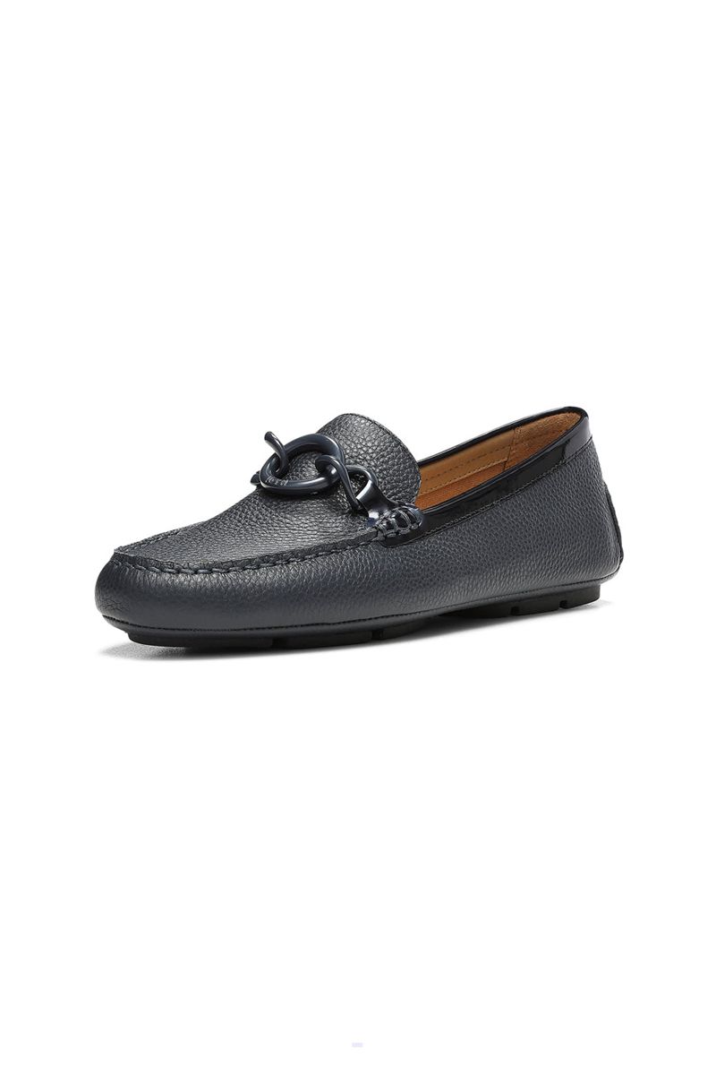 Navy Women's NYDJ Pose Slip-On Loafers | NZ 289DAKLFV