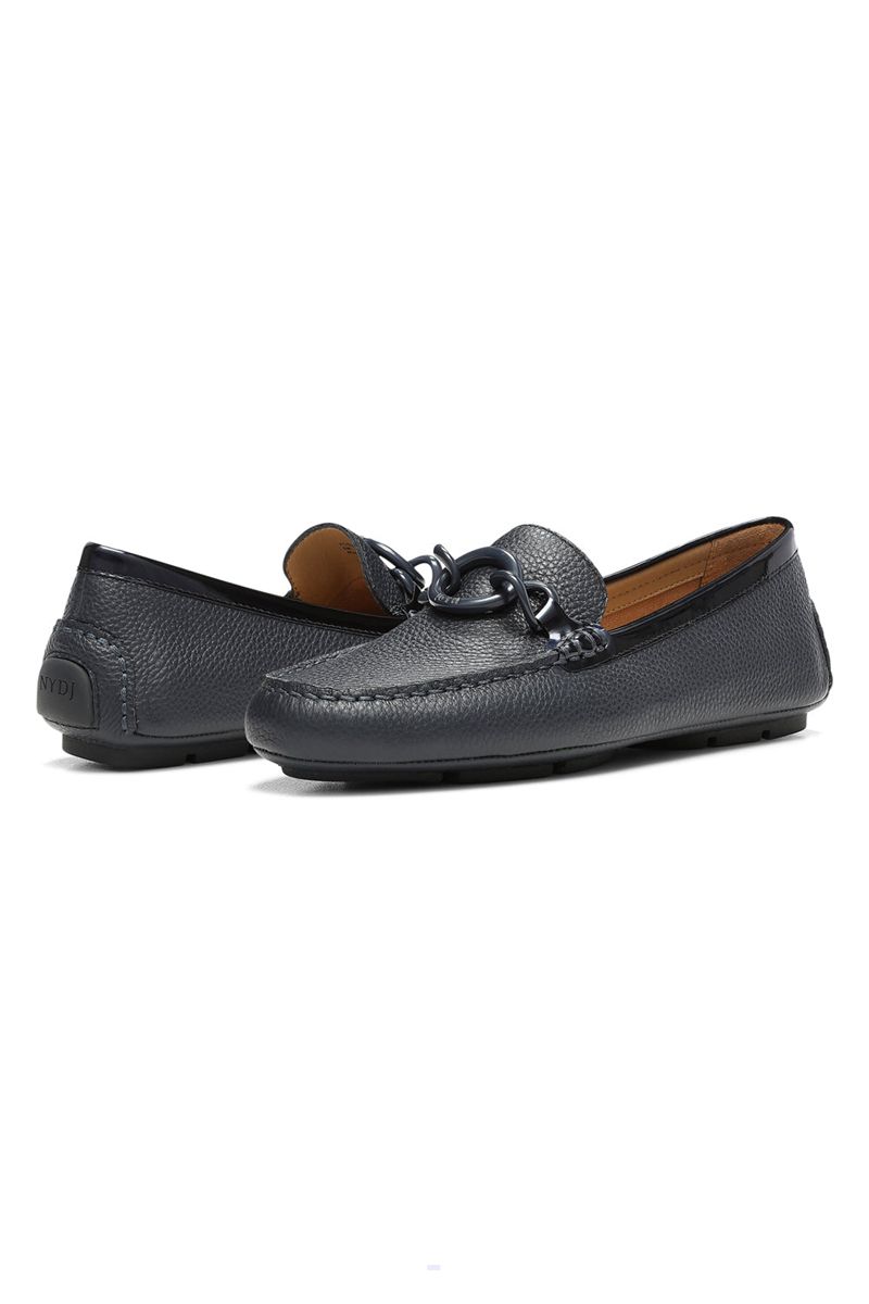 Navy Women's NYDJ Pose Slip-On Loafers | NZ 289DAKLFV