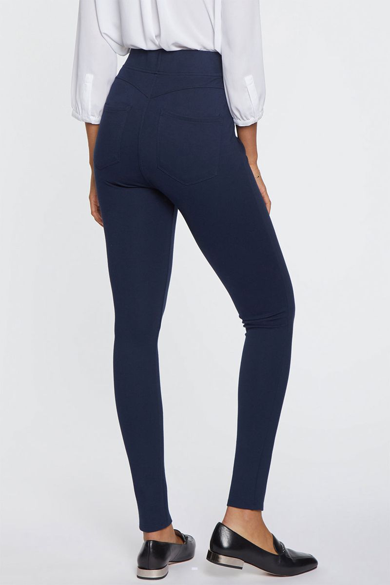 Navy Women's NYDJ Pull-On 5 Pocket Leggings | NZ 608SXYGVK