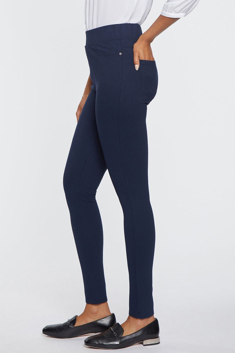 Navy Women's NYDJ Pull-On 5 Pocket Leggings | NZ 608SXYGVK