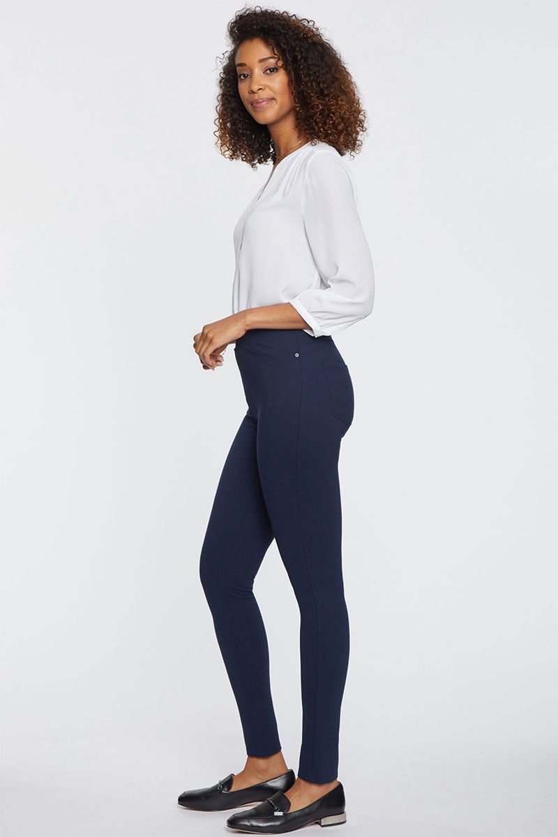 Navy Women's NYDJ Pull-On 5 Pocket Leggings | NZ 608SXYGVK