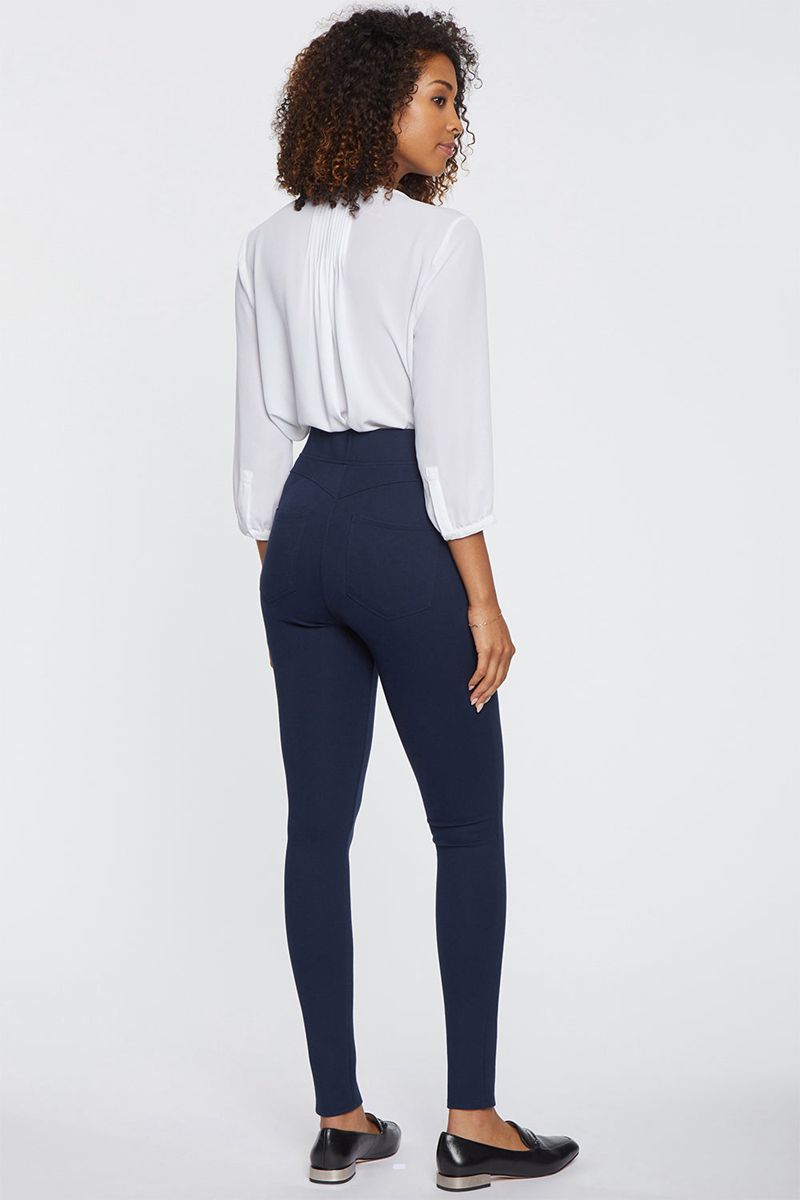 Navy Women's NYDJ Pull-On 5 Pocket Leggings | NZ 608SXYGVK