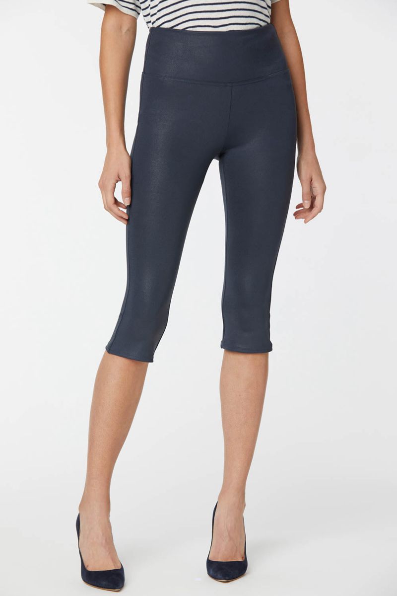 Navy Women's NYDJ Pull-On Skinny Capri Leggings | NZ 426QIDNLW