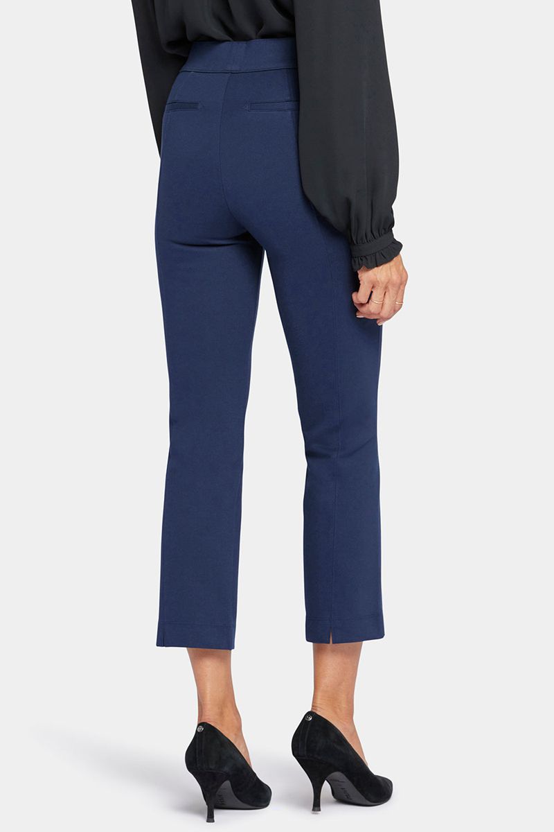 Navy Women's NYDJ Pull-On Straight Crop Pants | NZ 635UCEHXM