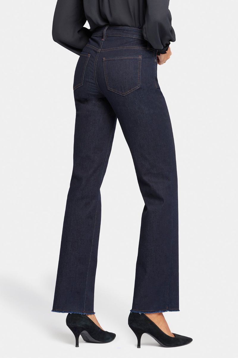 Navy Women's NYDJ Relaxed Straight Jeans | NZ 514XAFZLR