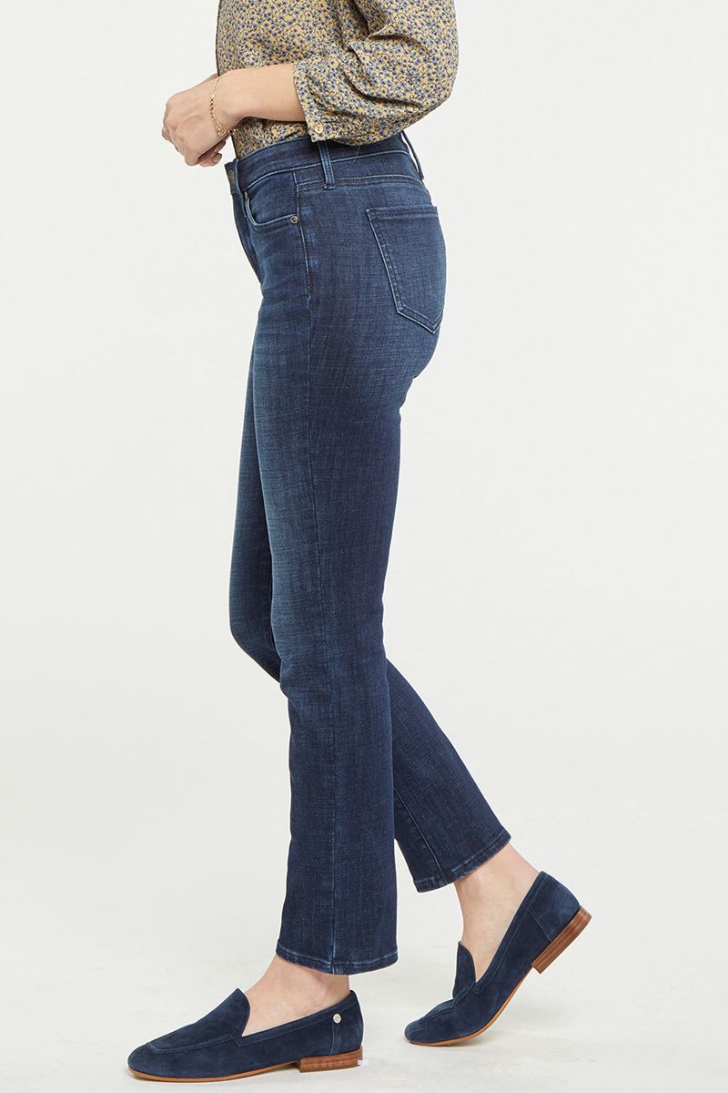 Navy Women's NYDJ Sheri Slim Ankle Jeans | NZ 571UNFITY