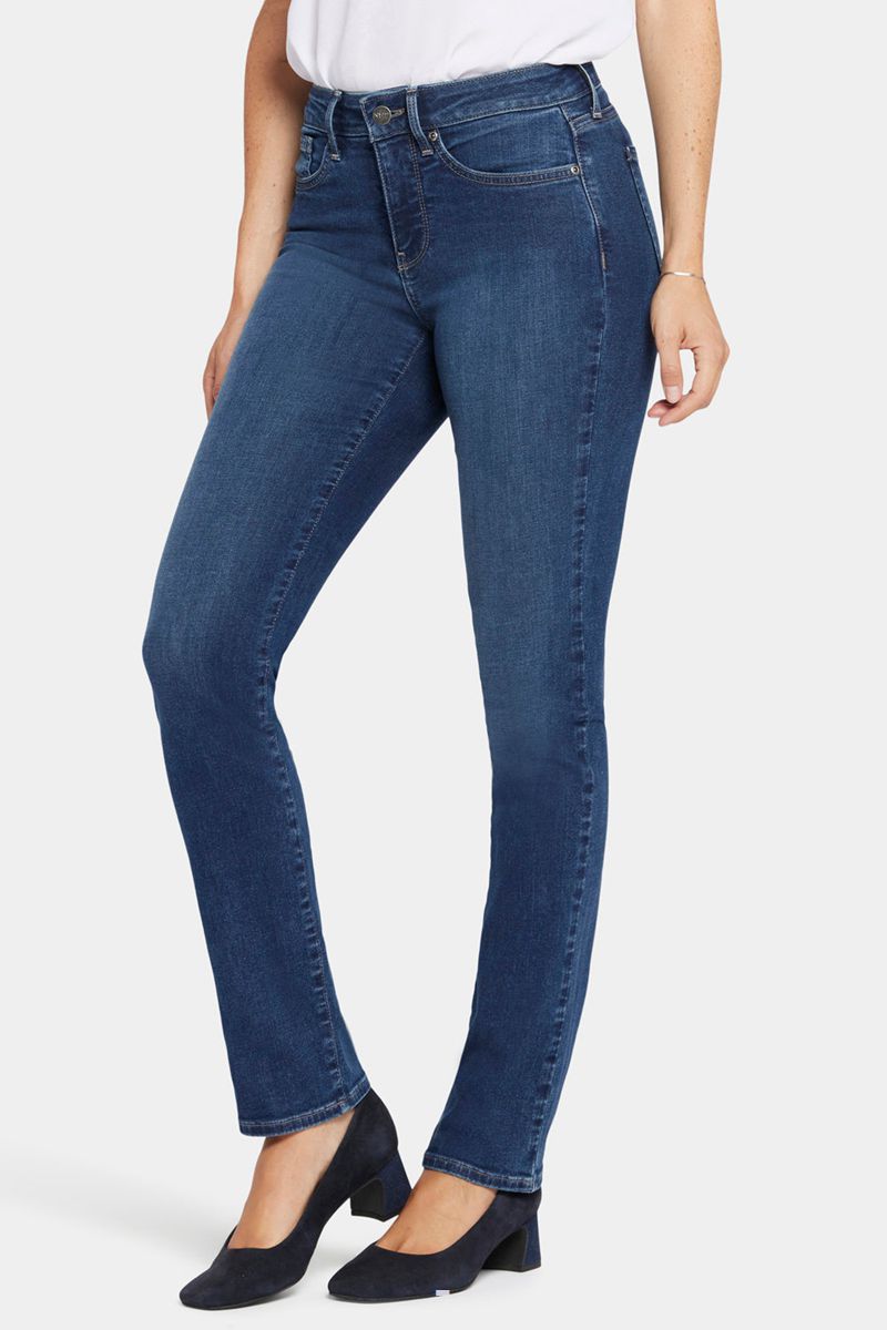 Navy Women's NYDJ Sheri Slim Jeans | NZ 146FLNCVP