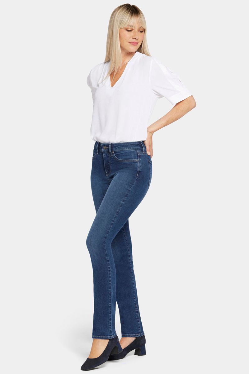 Navy Women's NYDJ Sheri Slim Jeans | NZ 146FLNCVP